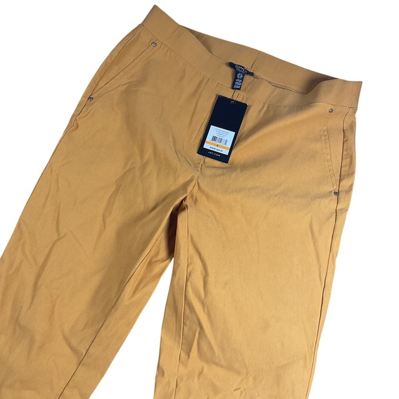 Jones New York Signature Pants Womens‎ Small Mustard Gold Stretch Casual - Picture 4 of 6